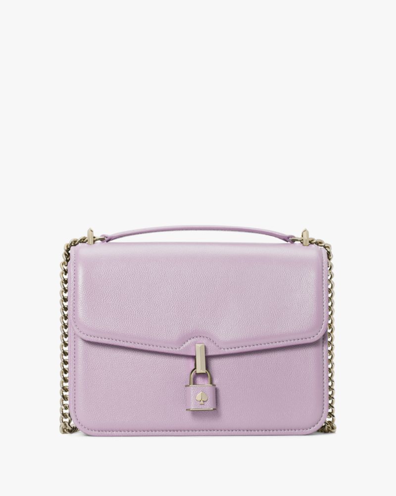 KateSpade Locket Large Flap Shoulder Bag Violet Mist