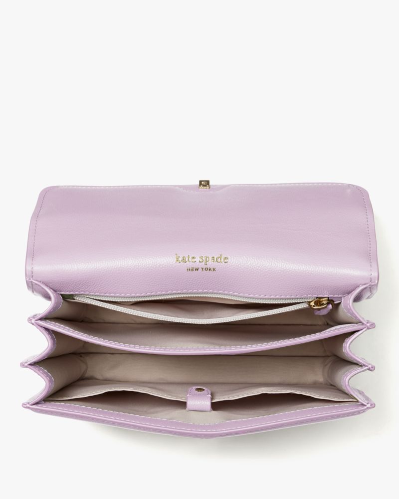 KateSpade Locket Large Flap Shoulder Bag Violet Mist
