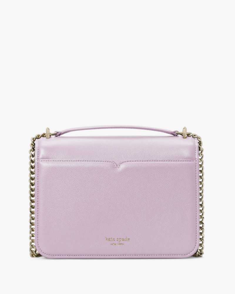 KateSpade Locket Large Flap Shoulder Bag Violet Mist