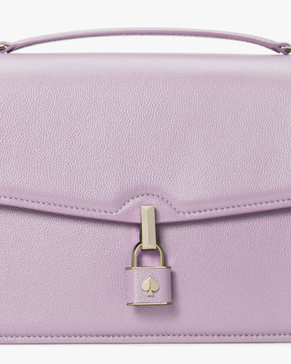 KateSpade Locket Large Flap Shoulder Bag Violet Mist