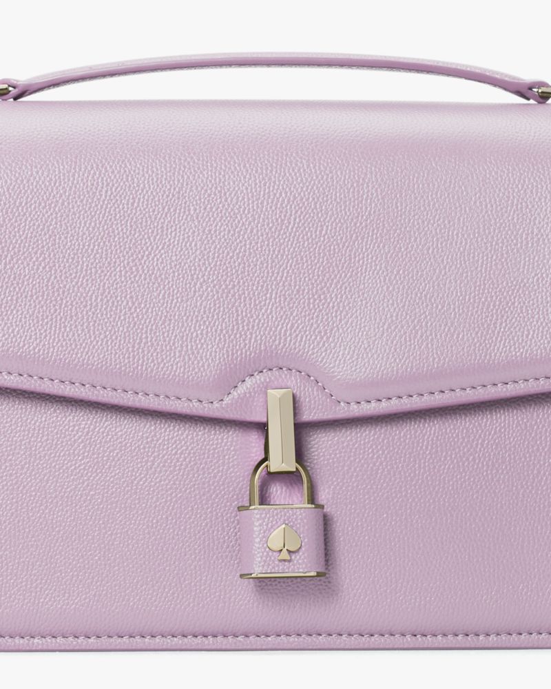 KateSpade Locket Large Flap Shoulder Bag Violet Mist