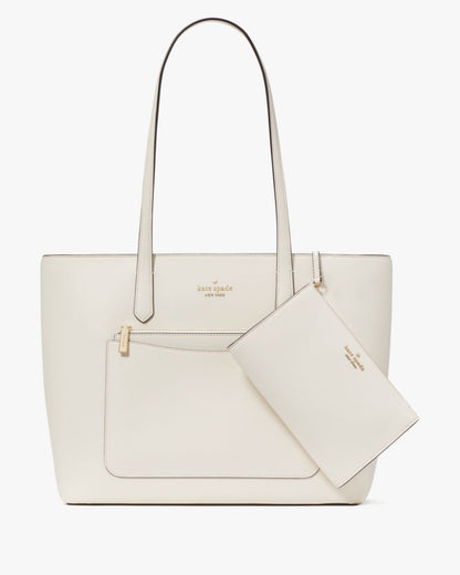 KateSpade Staci Large Tote Set Meringue