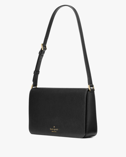 KateSpade Staci Flap Medium Shoulder Bag Black
