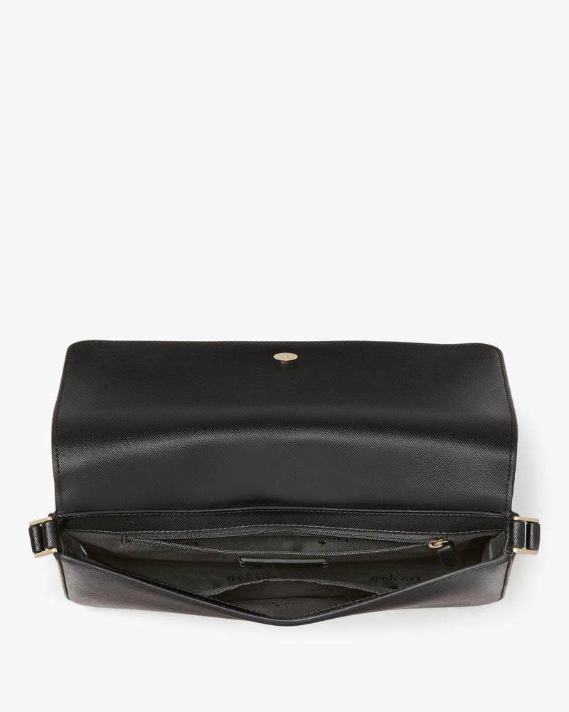 KateSpade Staci Flap Medium Shoulder Bag Black