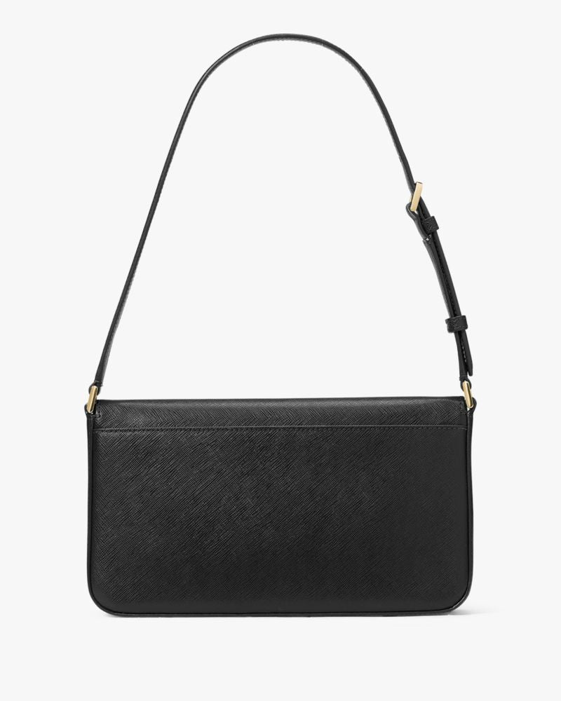 KateSpade Staci Flap Medium Shoulder Bag Black