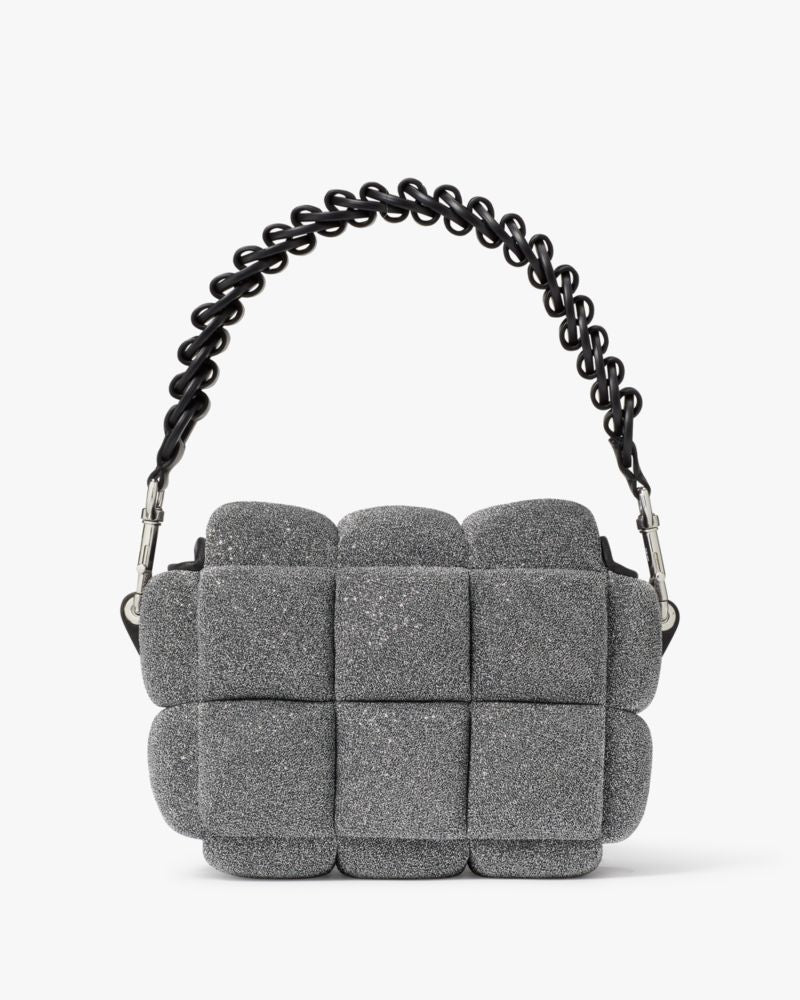 KateSpade Boxxy Metallic Crossbody Silver