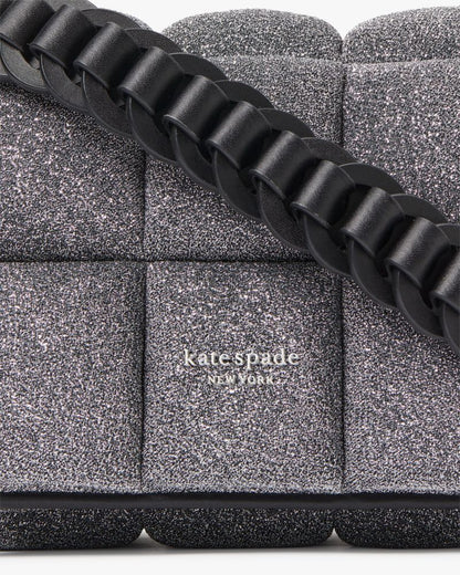 KateSpade Boxxy Metallic Crossbody Silver