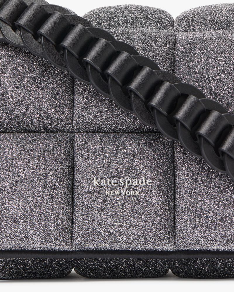 KateSpade Boxxy Metallic Crossbody Silver