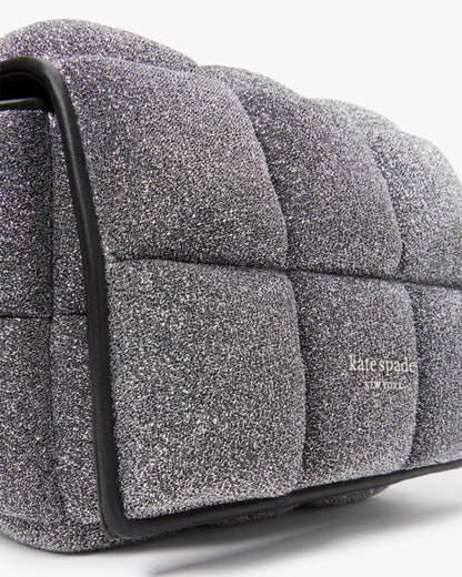 KateSpade Boxxy Metallic Crossbody Silver