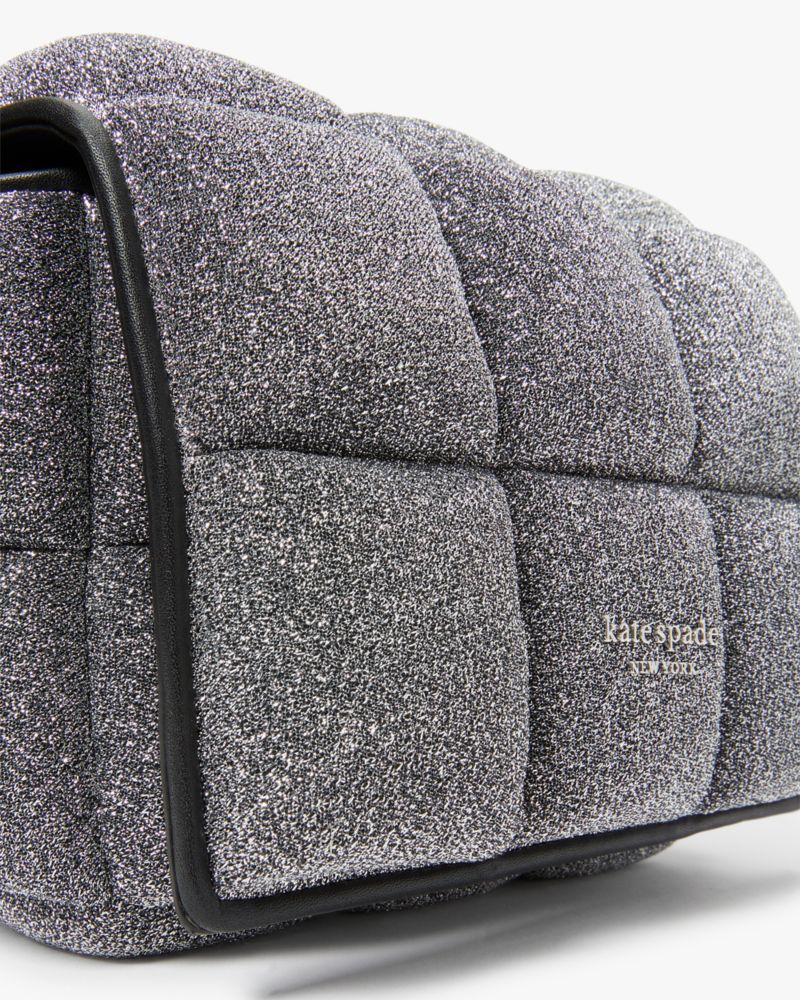 KateSpade Boxxy Metallic Crossbody Silver