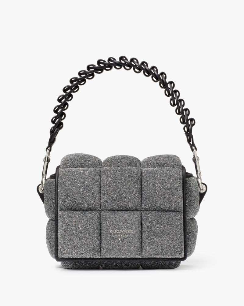 KateSpade Boxxy Metallic Crossbody Silver