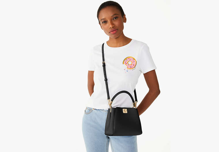 Phoebe Small Top Handle Bag Black Black