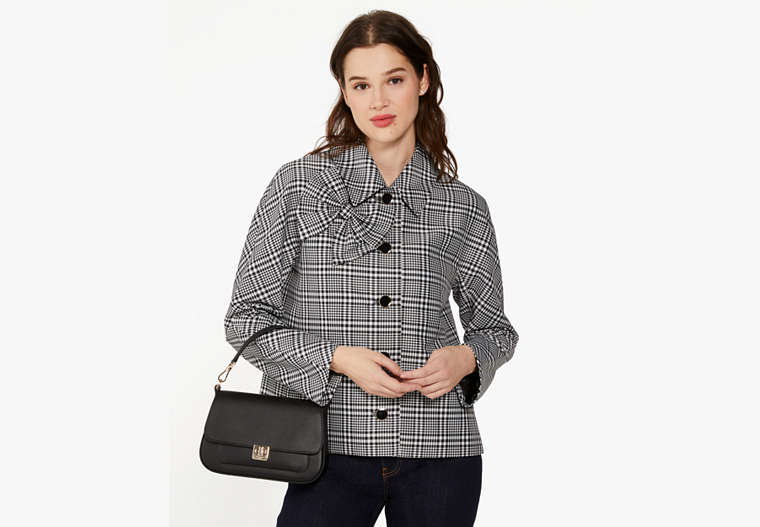 Phoebe Small Flap Crossbody Black Black