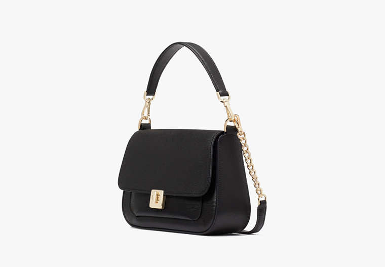 Phoebe Small Flap Crossbody Black Black
