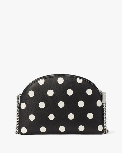 KateSpade Morgan Sunshine Dot Double zip Dome Crossbody Black Multi
