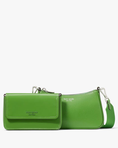 KateSpade Double Up Patent Leather Crossbody KS Green