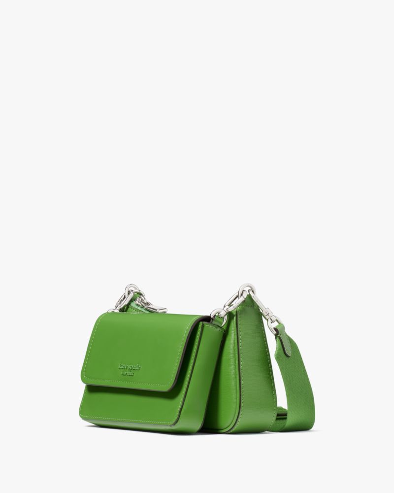 KateSpade Double Up Patent Leather Crossbody KS Green