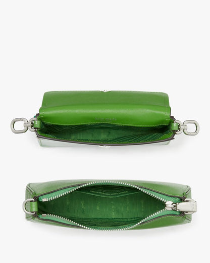 KateSpade Double Up Patent Leather Crossbody KS Green