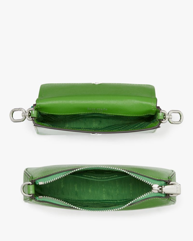 KateSpade Double Up Patent Leather Crossbody KS Green