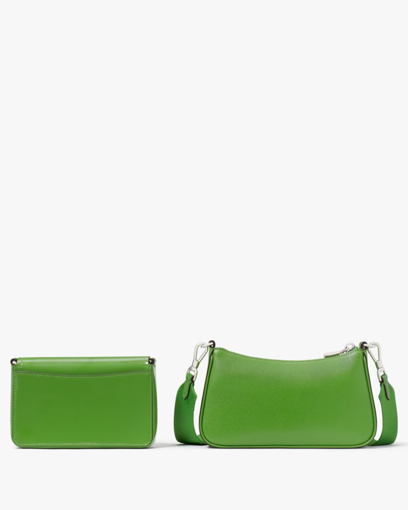 KateSpade Double Up Patent Leather Crossbody KS Green