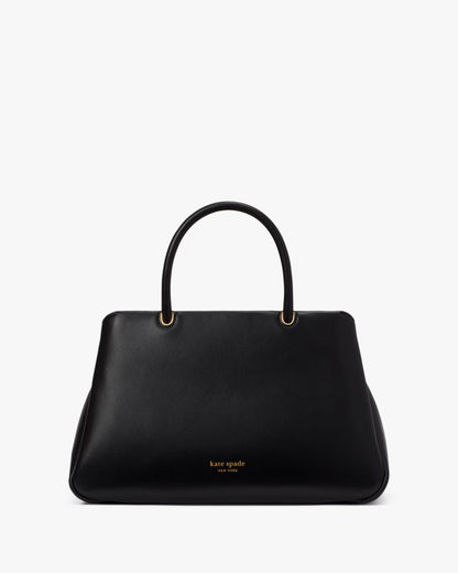 KateSpade Grace Fine Grain Leather Medium Satchel Black