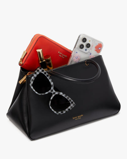 KateSpade Grace Fine Grain Leather Medium Satchel Black
