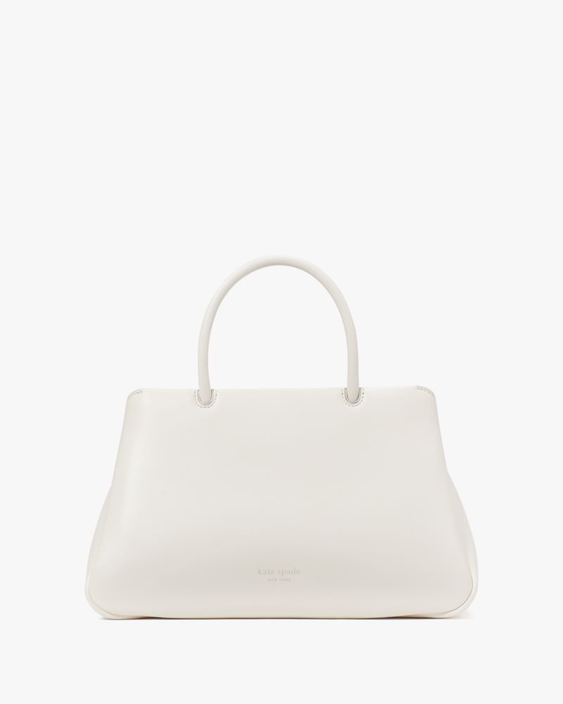 KateSpade Grace Fine Grain Leather Medium Satchel Cream