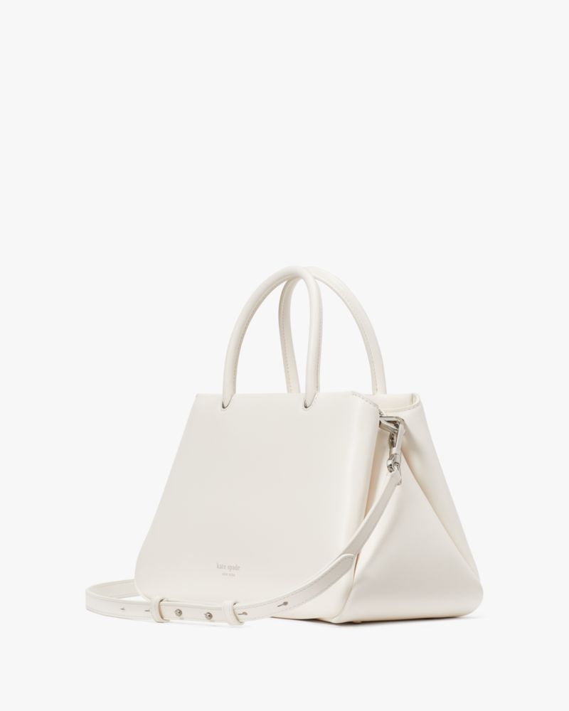 KateSpade Grace Fine Grain Leather Medium Satchel Cream