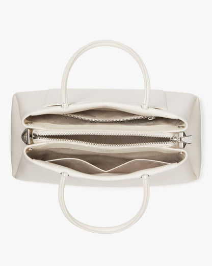 KateSpade Grace Fine Grain Leather Medium Satchel Cream