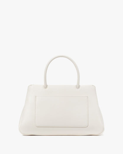 KateSpade Grace Fine Grain Leather Medium Satchel Cream
