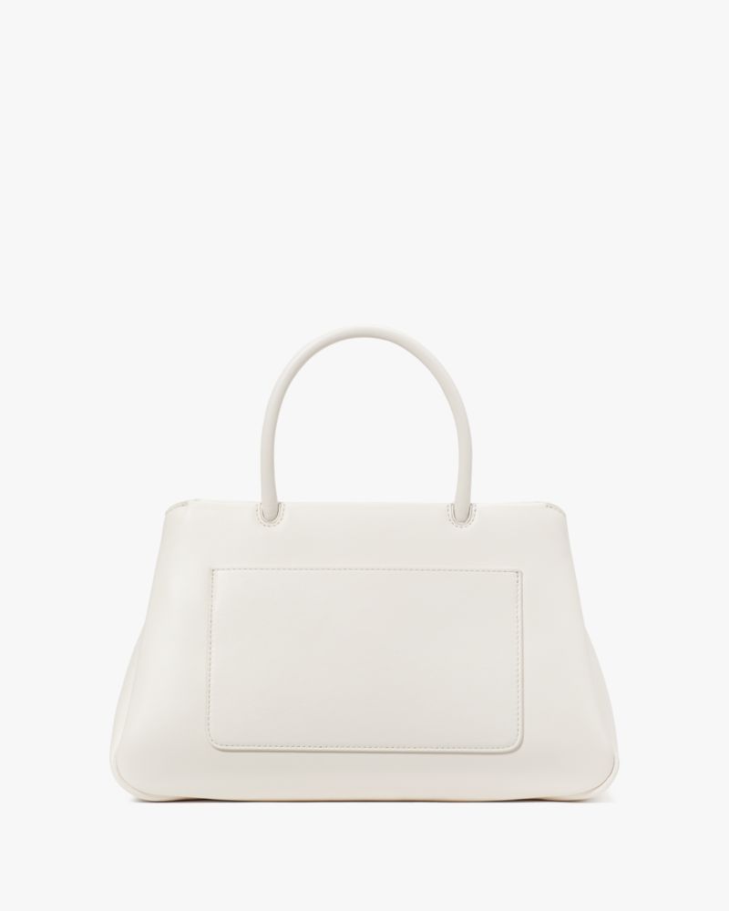 KateSpade Grace Fine Grain Leather Medium Satchel Cream
