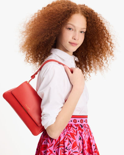 KateSpade Grace Convertible Shoulder Bag Flame Scarlet