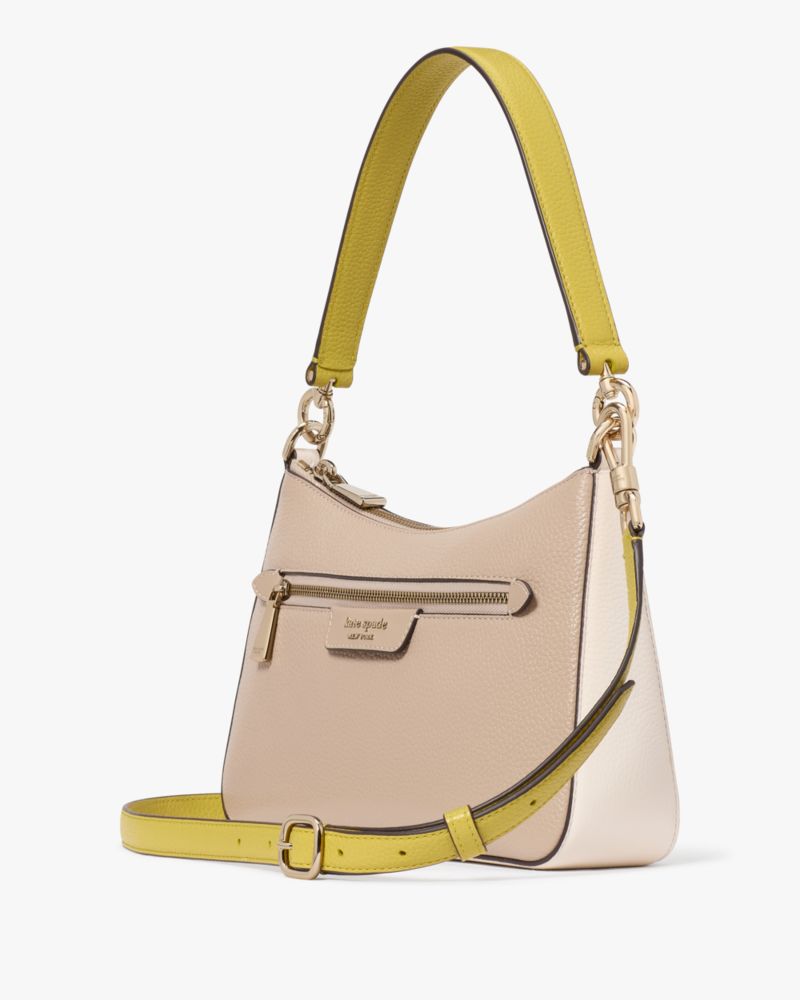 KateSpade Hudson Colorblocked Convertible Crossbody Timeless Taupe Multi