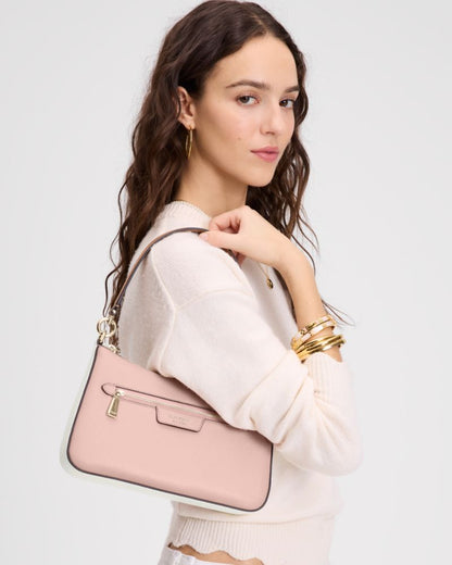 KateSpade Hudson Colorblocked Convertible Crossbody Rose Smoke Multi