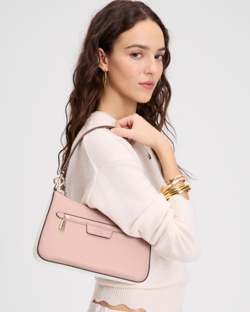 KateSpade Hudson Colorblocked Convertible Crossbody Rose Smoke Multi