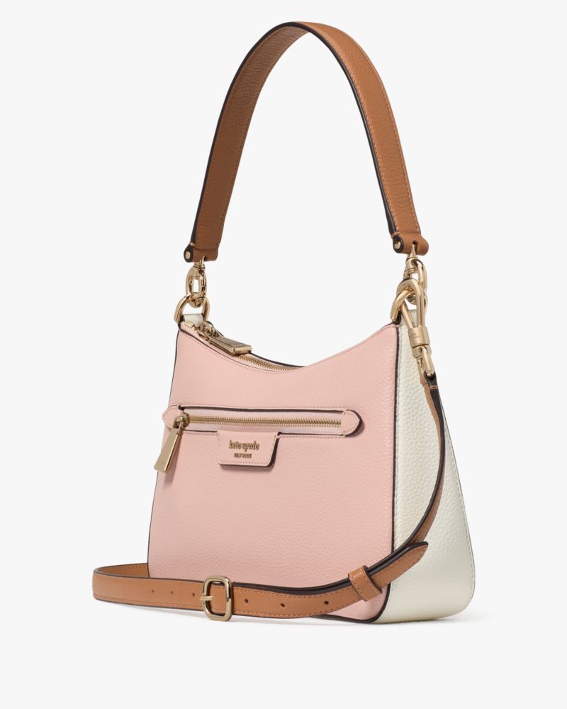 KateSpade Hudson Colorblocked Convertible Crossbody Rose Smoke Multi