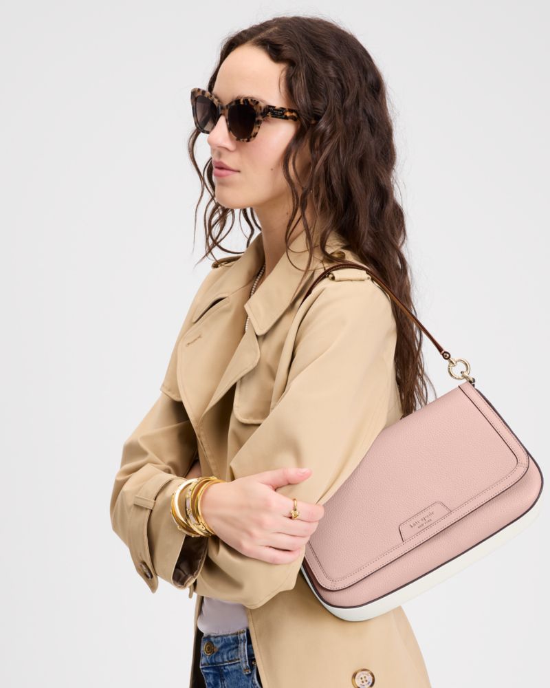 KateSpade HUDSON convertible shoulder bag  Rose Smoke Multi