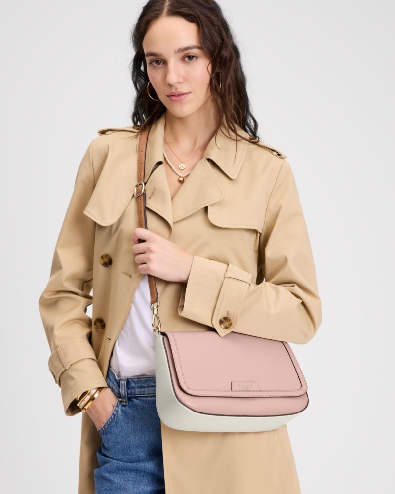 KateSpade HUDSON convertible shoulder bag  Rose Smoke Multi