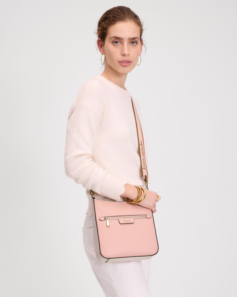 KateSpade HUDSON messenger crossbody bag  Rose Smoke Multi