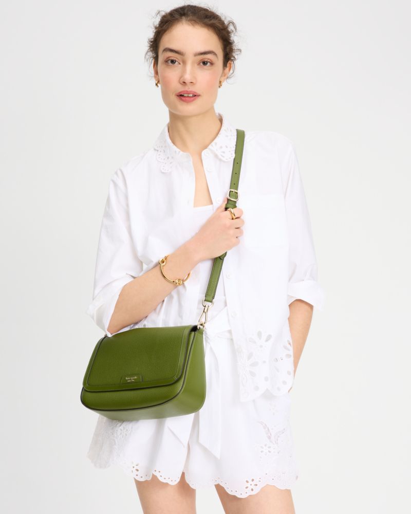 KateSpade Hudson Convertible Flap Shoulder Bag Jungle Vine