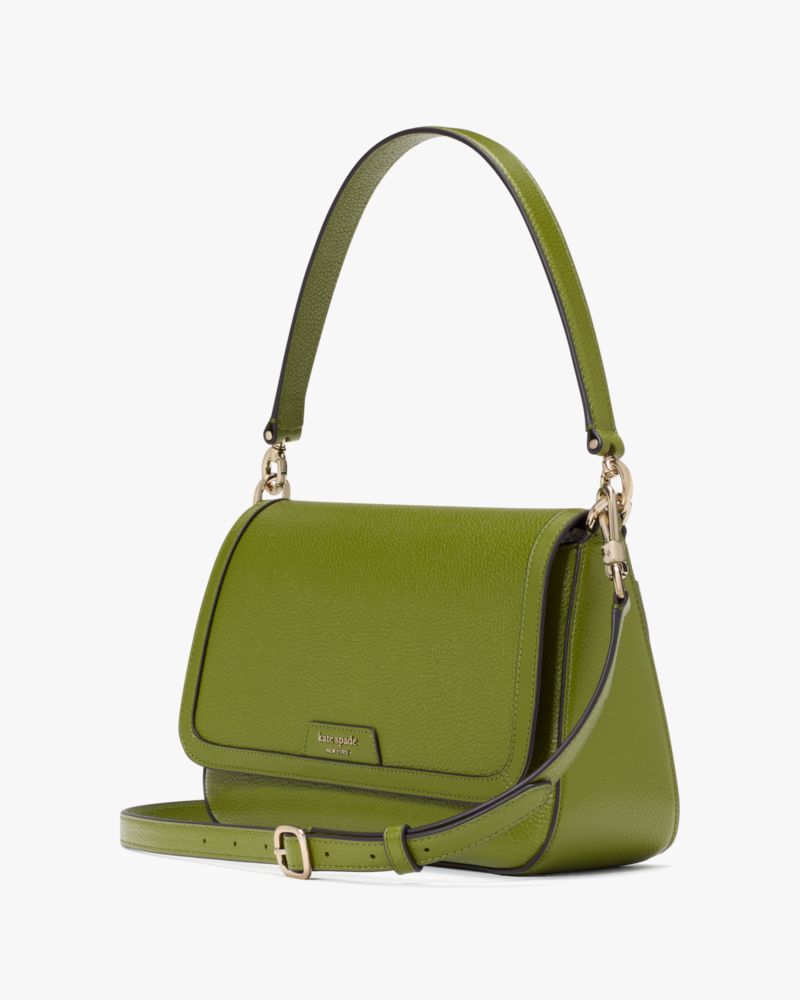 KateSpade Hudson Convertible Flap Shoulder Bag Jungle Vine