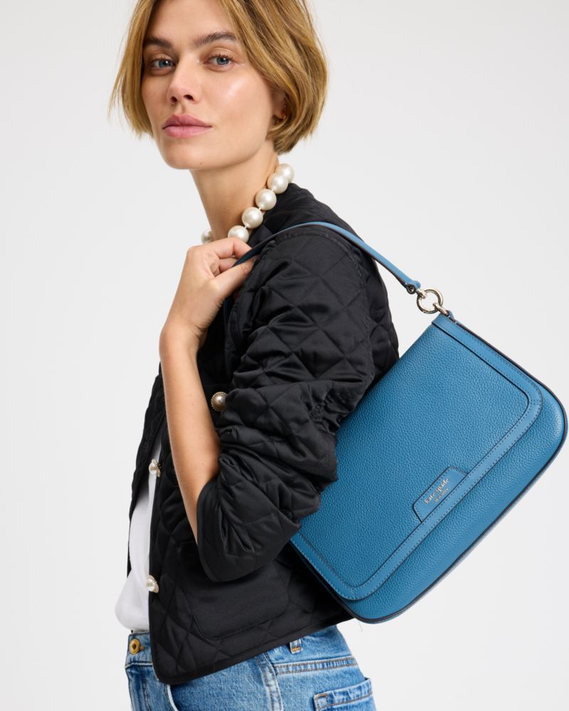 KateSpade Hudson Convertible Flap Shoulder Bag Back To School Blues