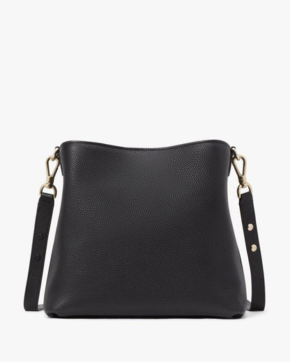 KateSpade Hudson Pebbled Leather Shoulder Bag Black
