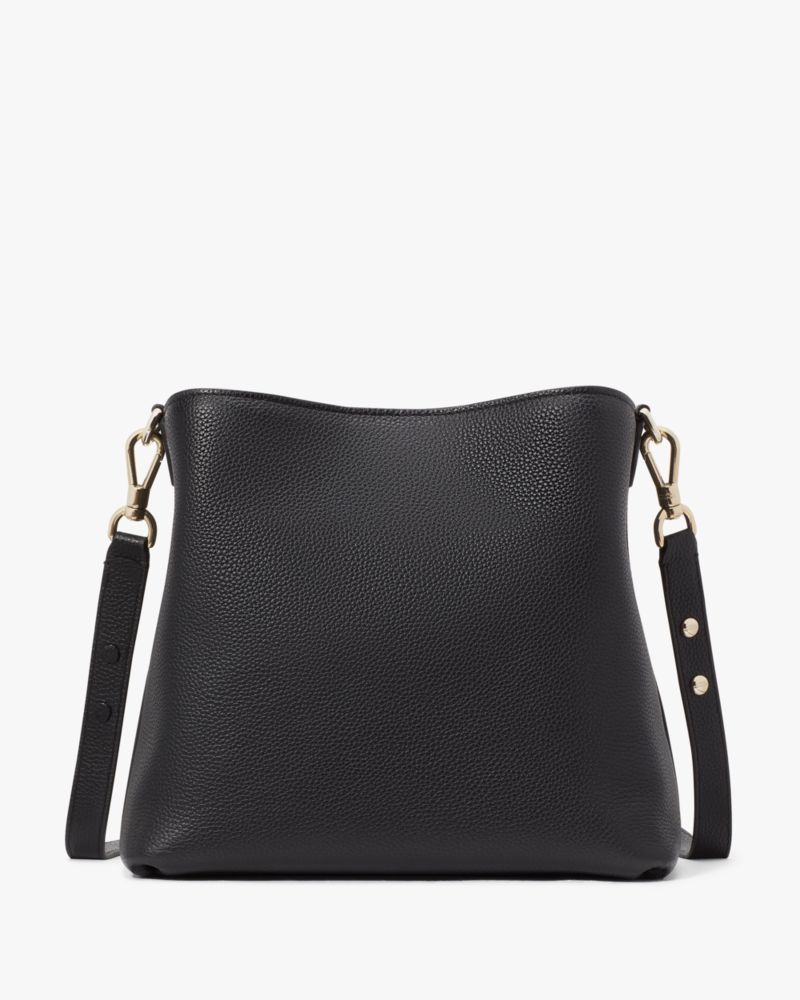KateSpade Hudson Pebbled Leather Shoulder Bag Black