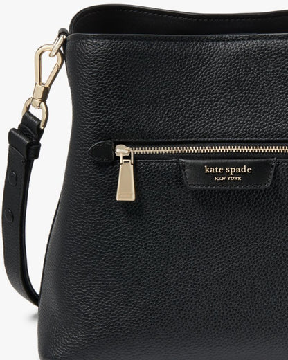 KateSpade Hudson Pebbled Leather Shoulder Bag Black