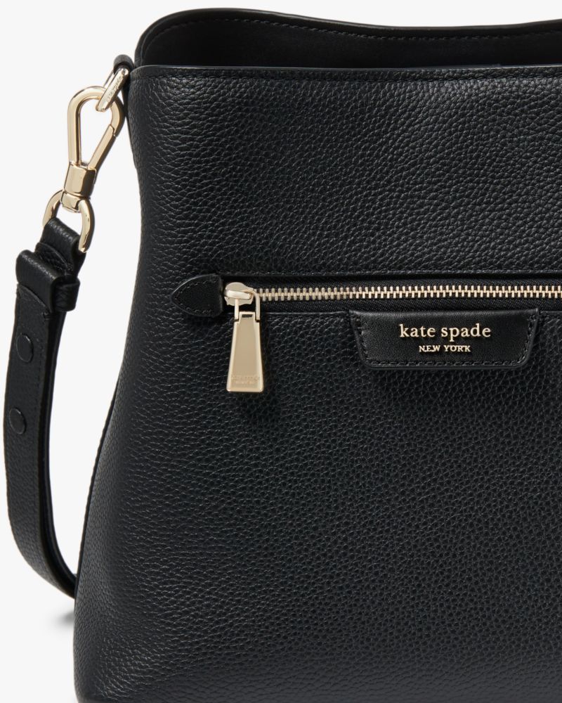 KateSpade Hudson Pebbled Leather Shoulder Bag Black