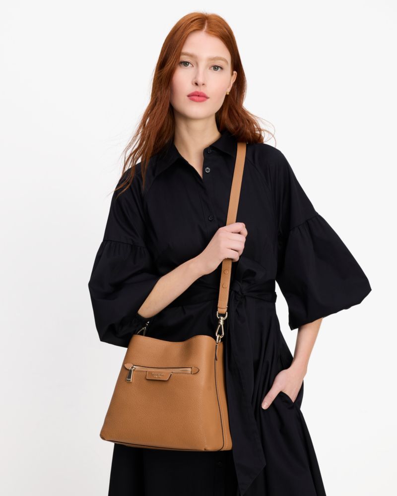 KateSpade Hudson Pebbled Leather Shoulder Bag Bungalow