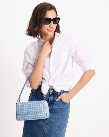 KateSpade Noel Jacquard Convertible Crossbody Astral Blue Multi