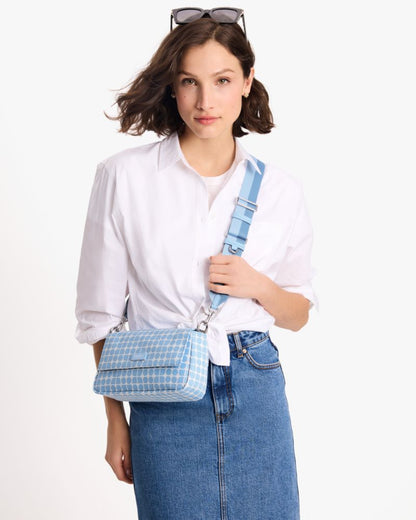 KateSpade Noel Jacquard Convertible Crossbody Astral Blue Multi