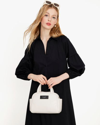 KateSpade Puffed Satchel Parchment